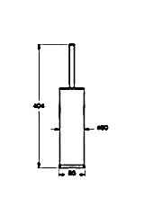 Base300 A4415536 Tuvalet Fırçalığı,mat Siyah,yerden