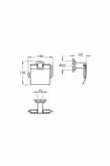 Ilia A44390 Kapaklı Tuvalet Kağıtlığı, Krom Kategori: Banyo Düzenleyici