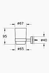 Base 200 A44106 Diş Fırçalığı, Krom
