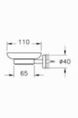 Base 200 A44105 Katı Sabunluk, Krom