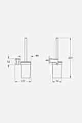 Base 800 A44087 Tuvalet Fırçalığı, Krom