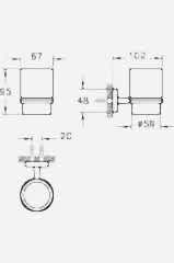 Q-line A44993 Diş Fırçalığı, Krom
