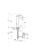 X Line A42326 Lavabo Bataryası,sifon Kumandalı,krom