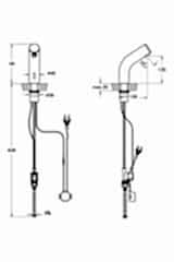 Sento Çocuk A47188 Temassız Lavabo Bataryası, Elektrikli, Tek Su Girişli, Krom - Yeşil