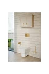 Juno Classic A4442423 Tuvalet Fırçalığı, Duvardan, Altın