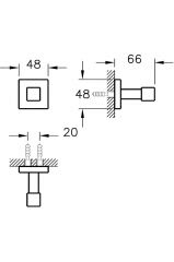 Vitra Q-line A44998 Tekli Askı Krom