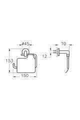 Minimax A44788 Kapaklı Tuvalet Kağıtlığı Krom